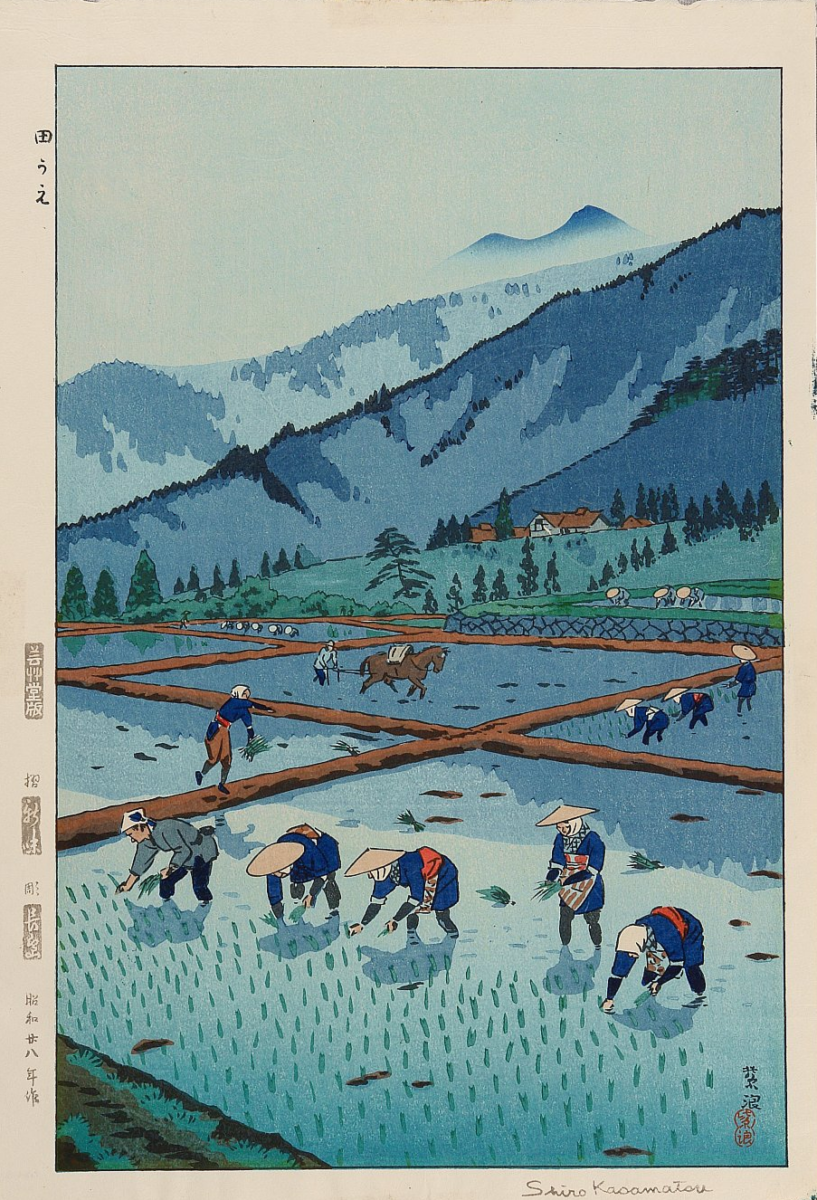 Посадка риса — UKIYOE.RU